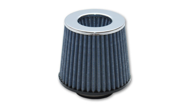 Vibrant Open Funnel Perf Air Filter (5in Cone O.D. x 5in Tall x 2.75in inlet I.D.) Chrome Filter Cap - free shipping - Fastmodz