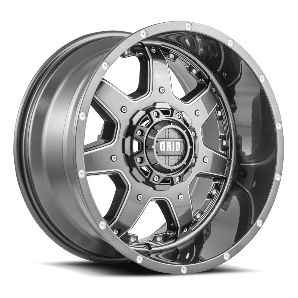 GRID WHEELS GD0120100052G187 Wheel Gloss Graphite Milled Finish