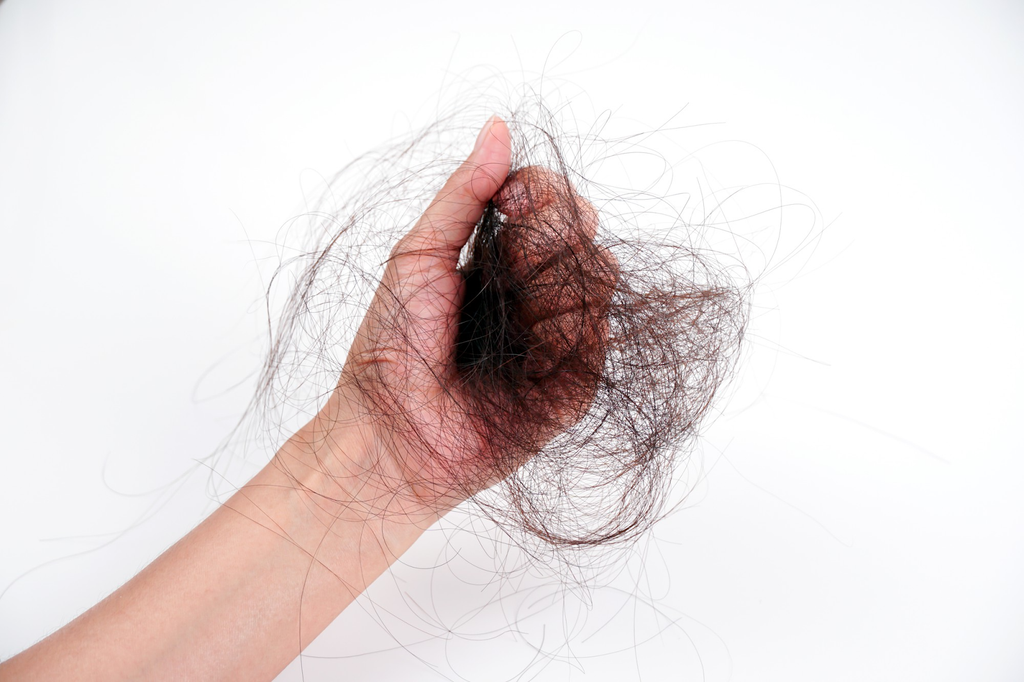 clumps of hair