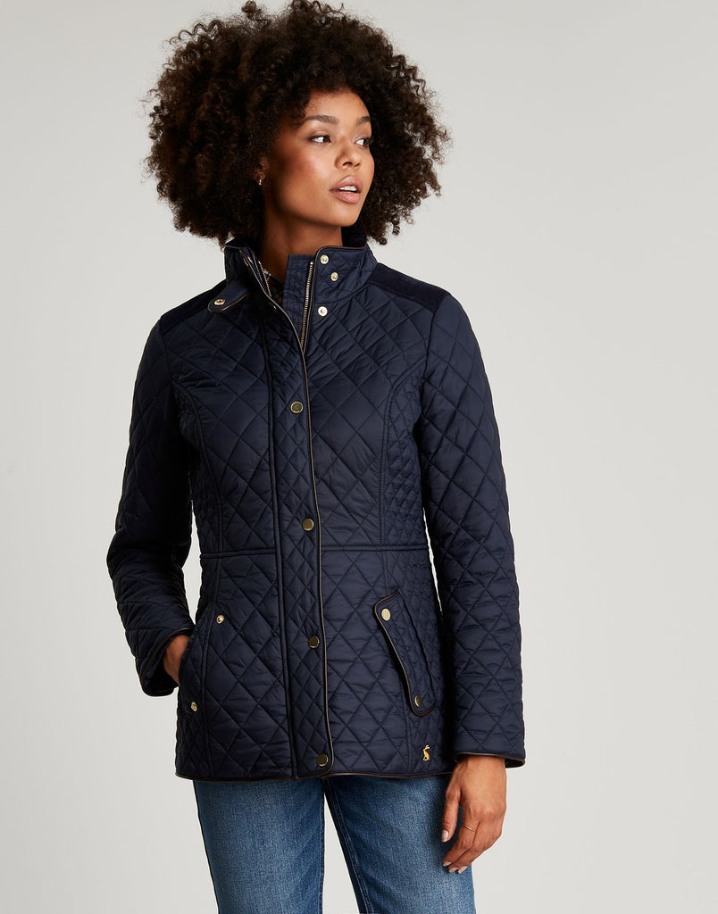Joules Newdale Quilted Jacket Marine Navy Blue Coat – The Little ...
