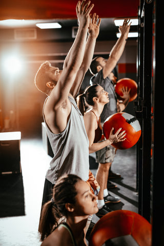 Wall balls in the gym