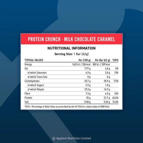 Applied Nutrition Protein Crunch Bar 12 x 62g