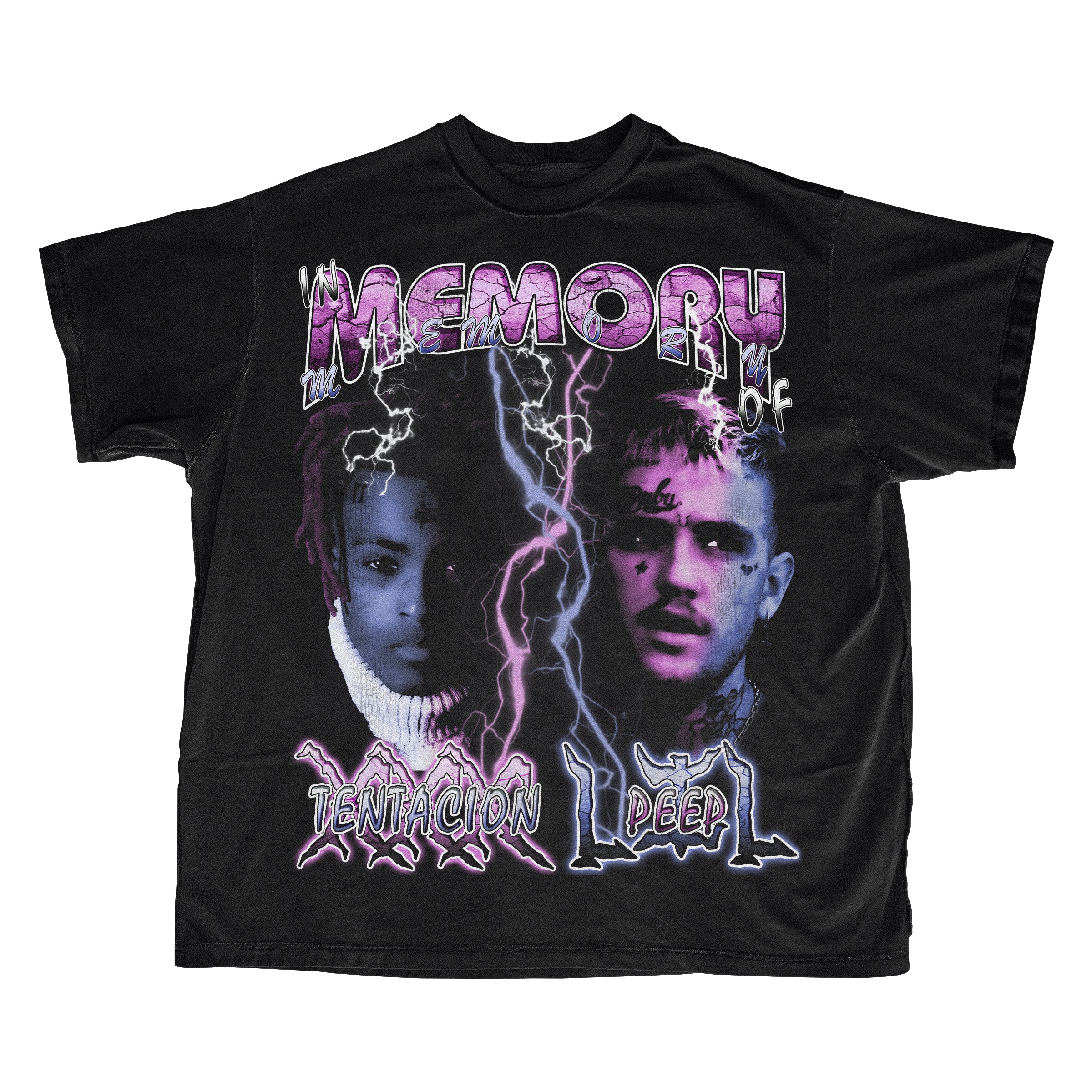 XXXTentacion & Lil Peep Memorial T-Shirt / Double Printed - Vintage Bootleg