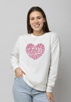 All we need is love Damen Sweatshirt Farbe Weiß