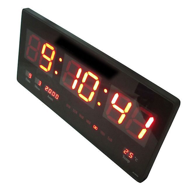 Large Display Digital LED Clock - ecomstock