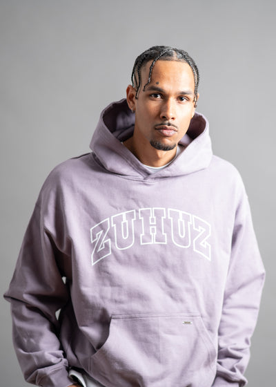 Yellow Body W/ Purple Hood White Arms Color Block Hoodie – Quingsea