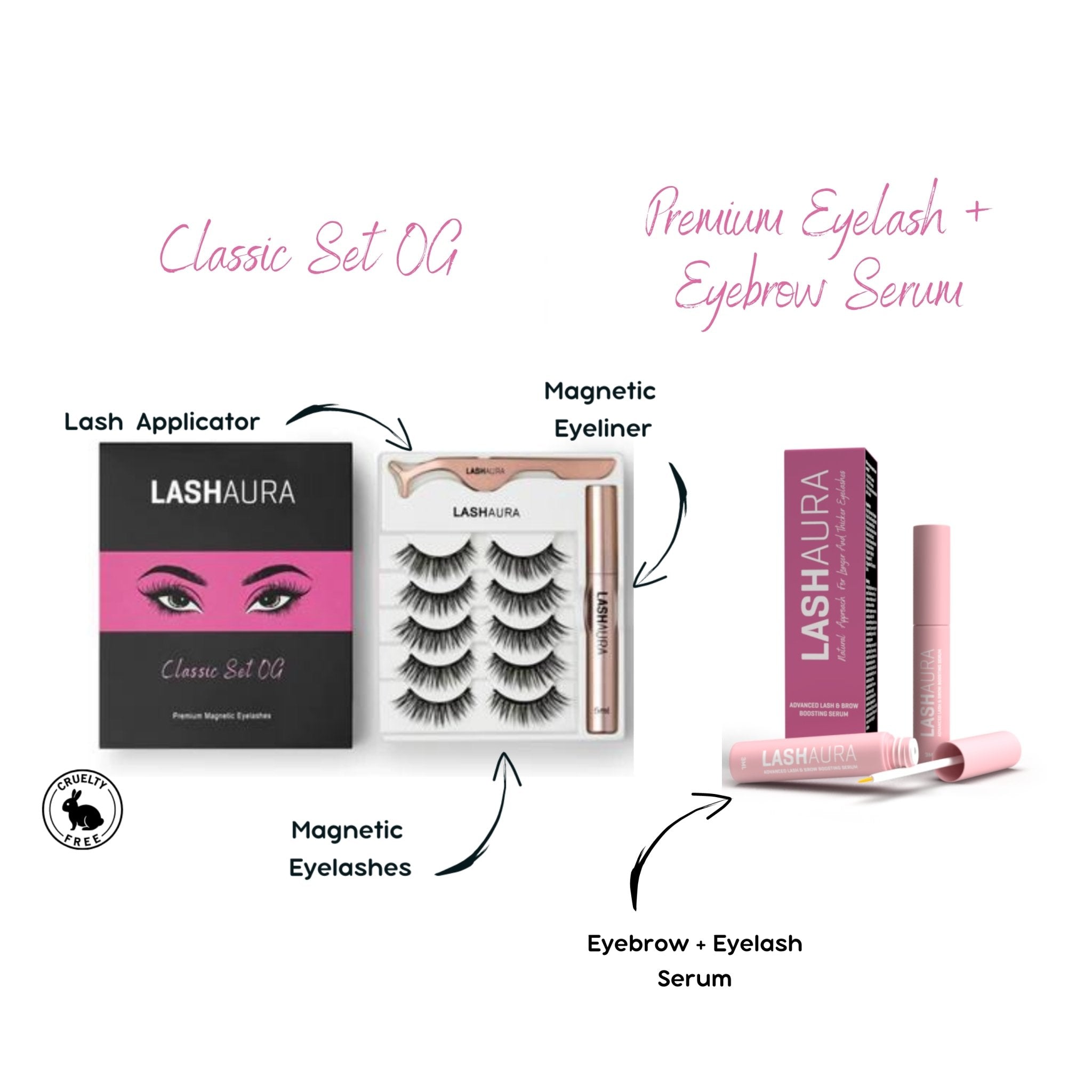 Premium Magnetic Lashes & Eyelash Serum - LashAura product image