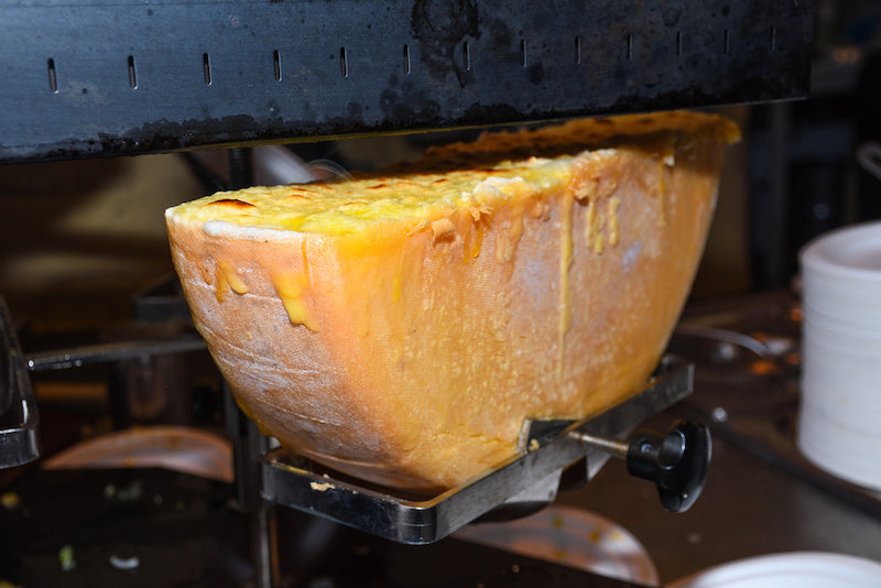 Melting Raclette Cheese