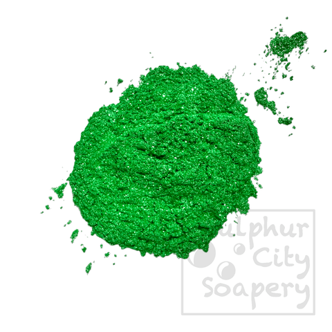 Sulphur City Soapery green Mica - DIY soap colours.