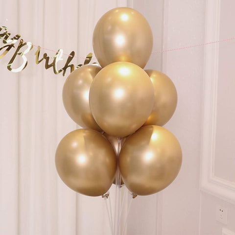 Golden Chrome Balloons