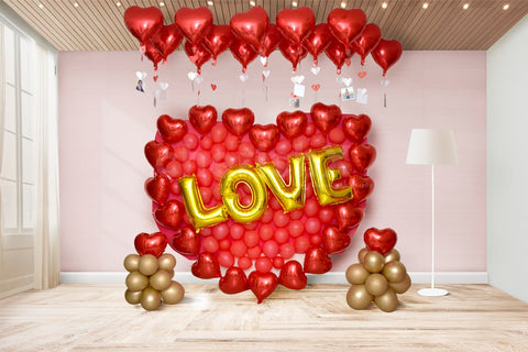 hearty love balloon decor