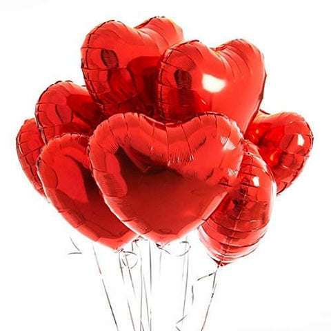 heart-shaped foil balloons