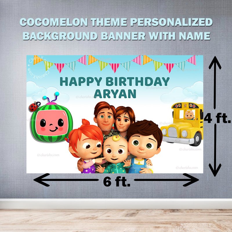 CocoMelon Theme Personalized Backdrop for Kids Birthday - Flex banner  freeshipping - CherishX Partystore – FrillX