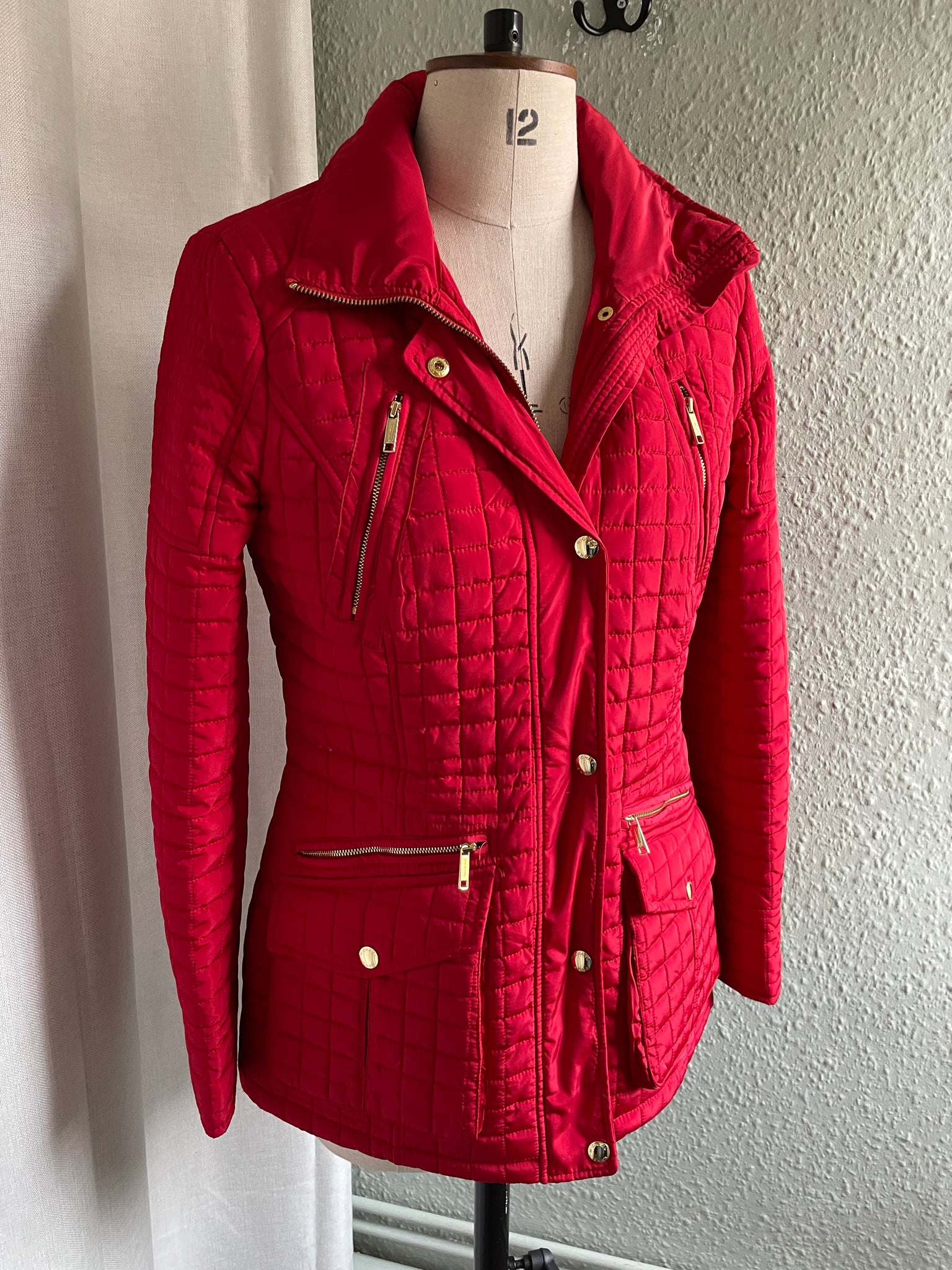 Michael Kors Red Quilted Jacket, Size S – Take Two Shop