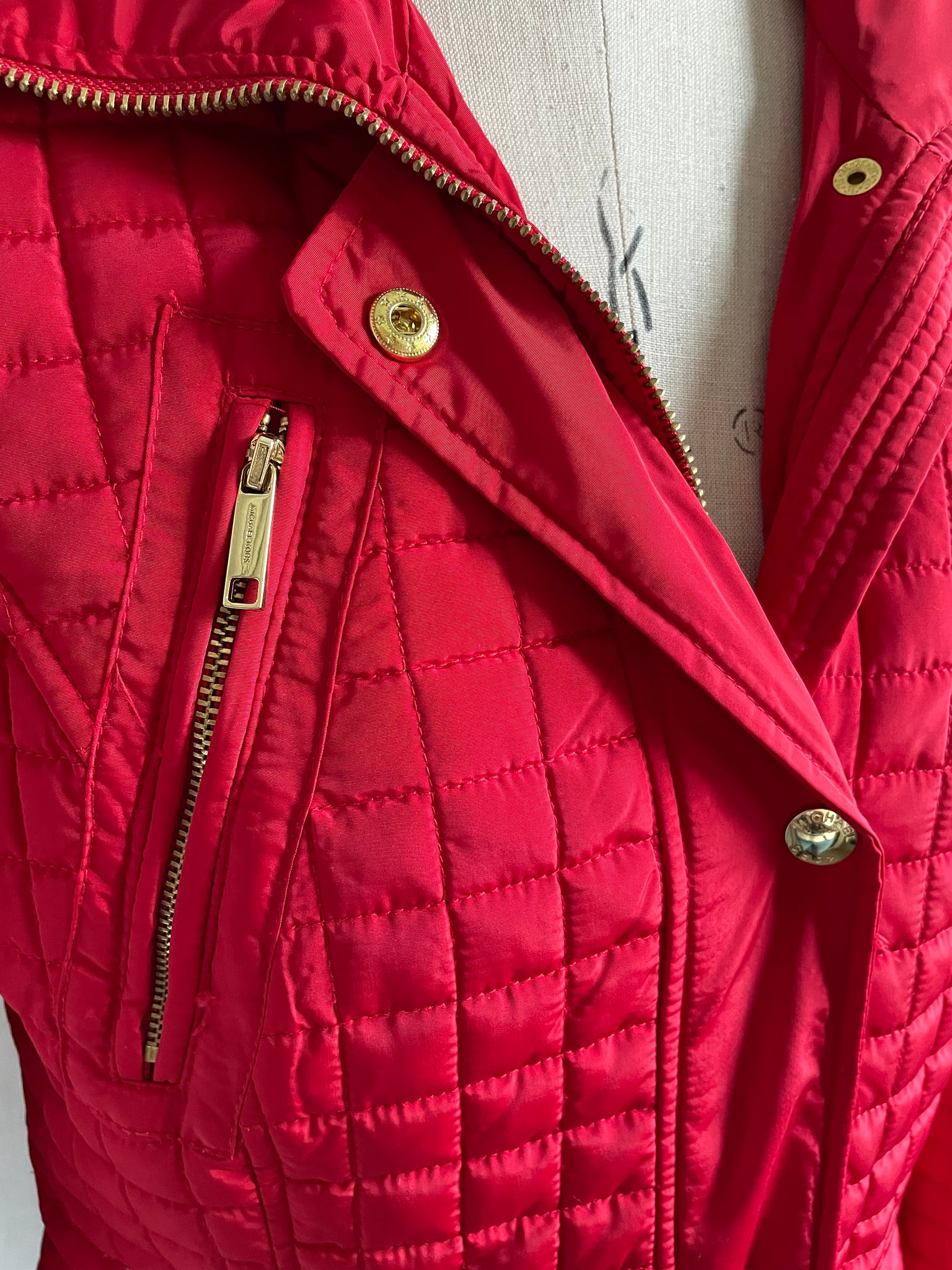 Michael Kors Red Quilted Jacket, Size S – Take Two Shop