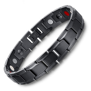 Bracelet Homme bio-magnétique anti douleurs et favorisant la perte de poids - couleur or ou argent
