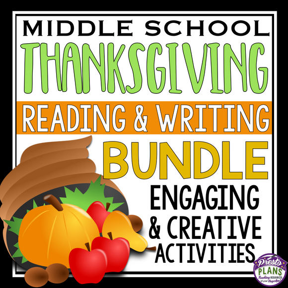 THANKSGIVING READING AND WRITING BUNDLE – Presto Plans