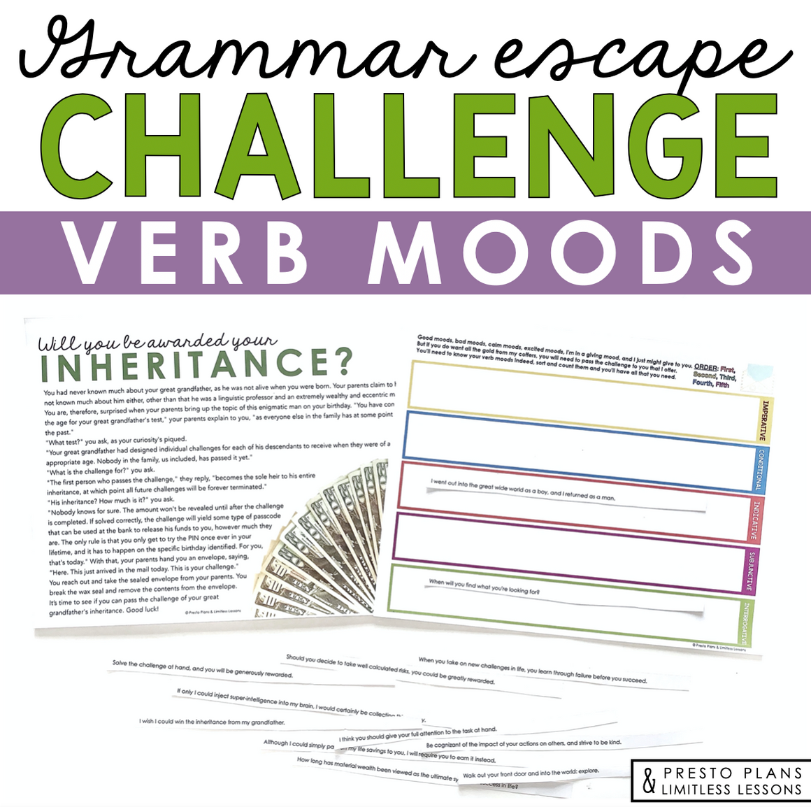 gammer verb moods packet mood of verb say it with attitude
