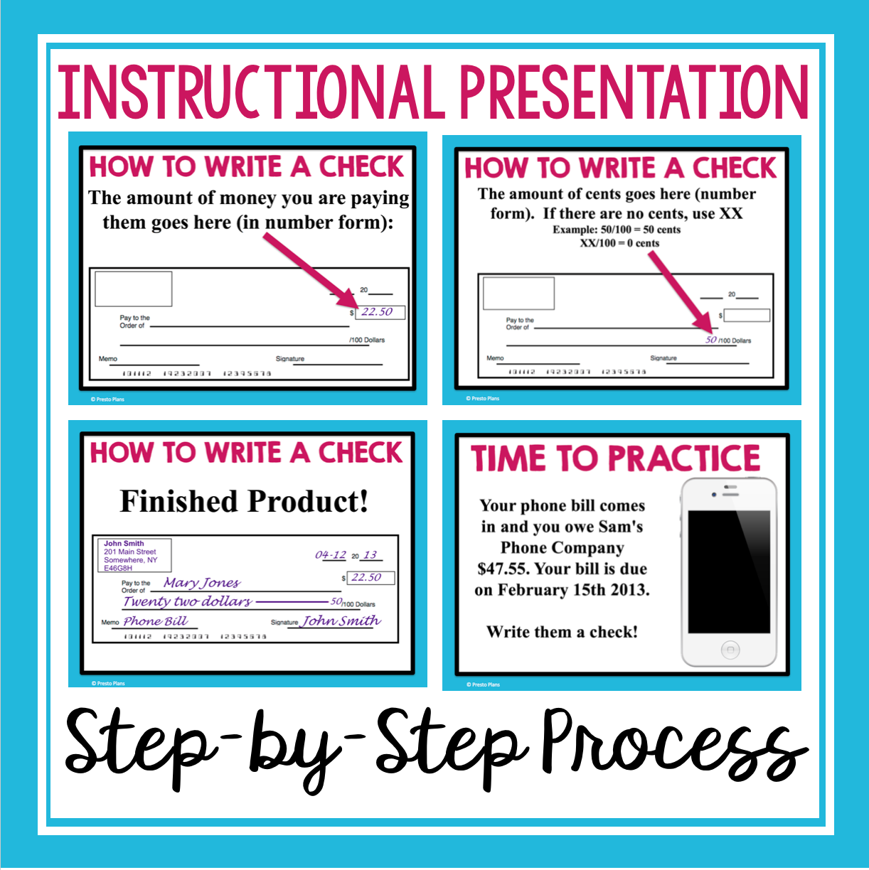 LIFE SKILLS: HOW TO WRITE A CHECK / CHEQUE – Presto Plans