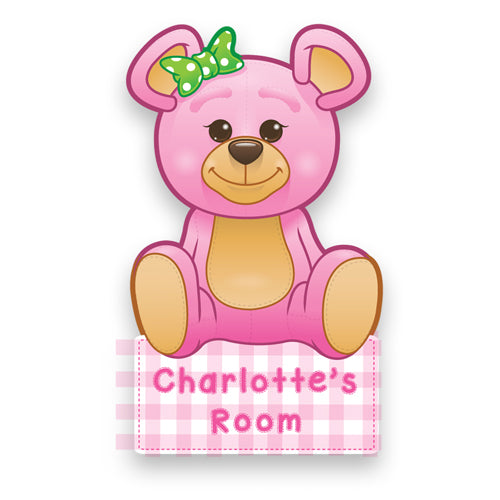 personalised pink teddy bear