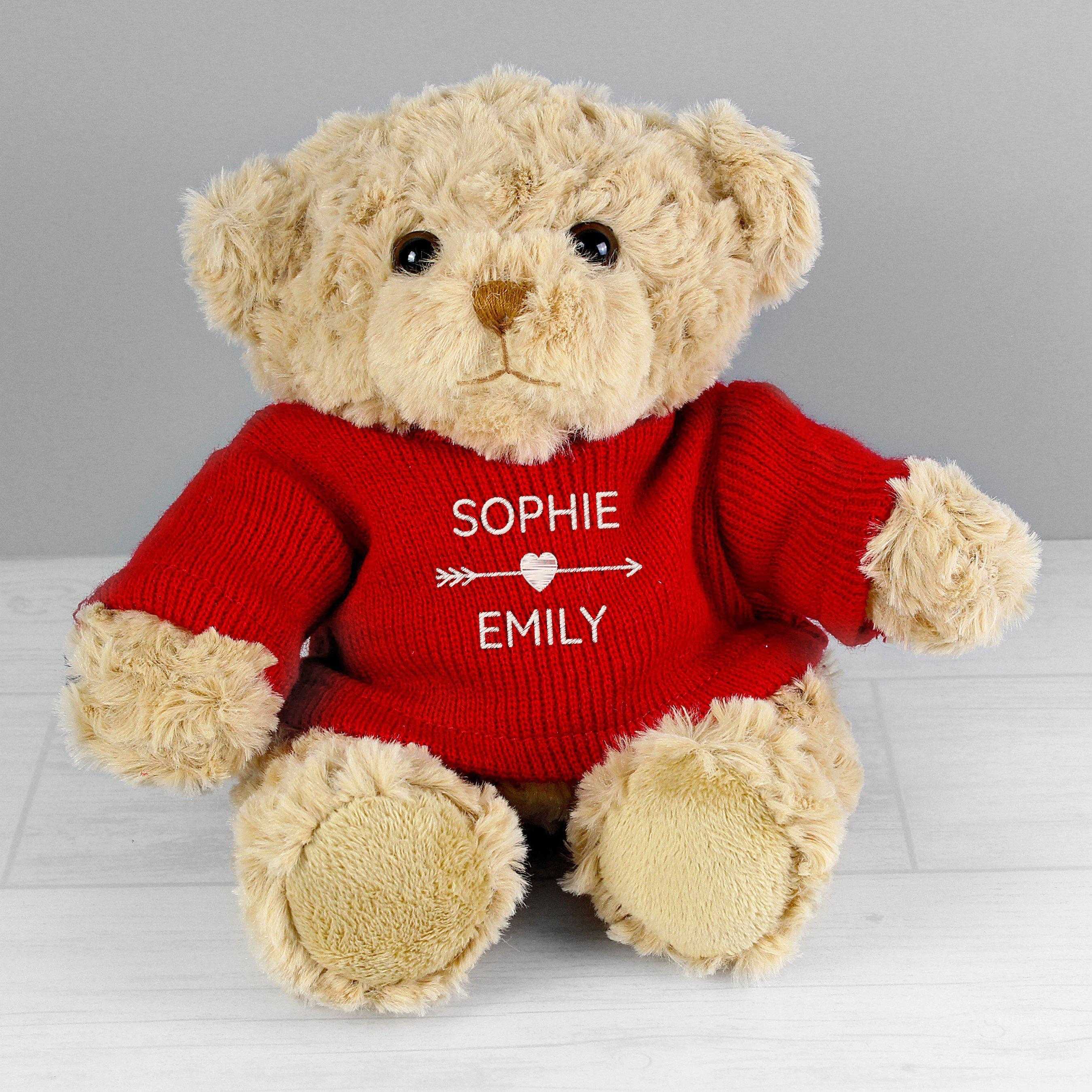 personalised valentines teddy bear