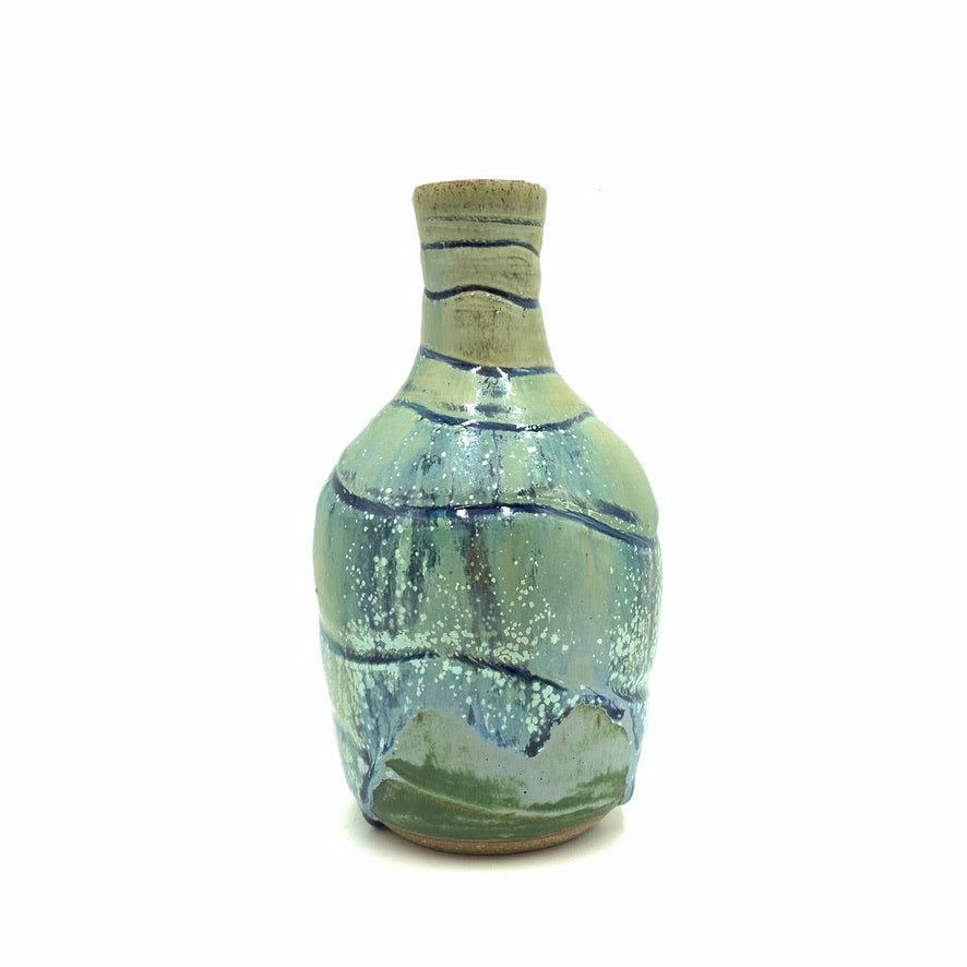 Handmade Pottery New Green Bud Vase