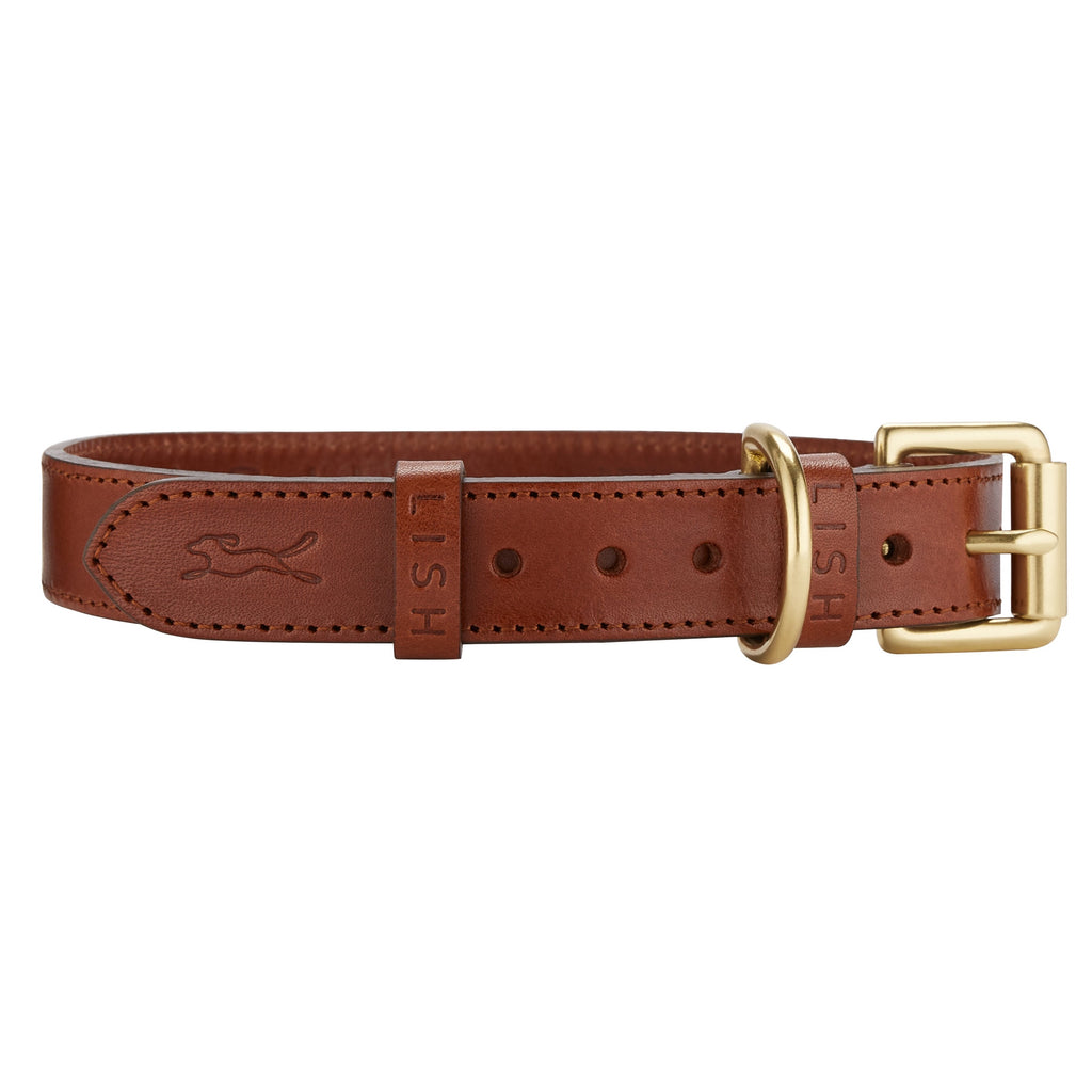 BRANNI, Small Dog Collar in Red Leather (Made in Italy)