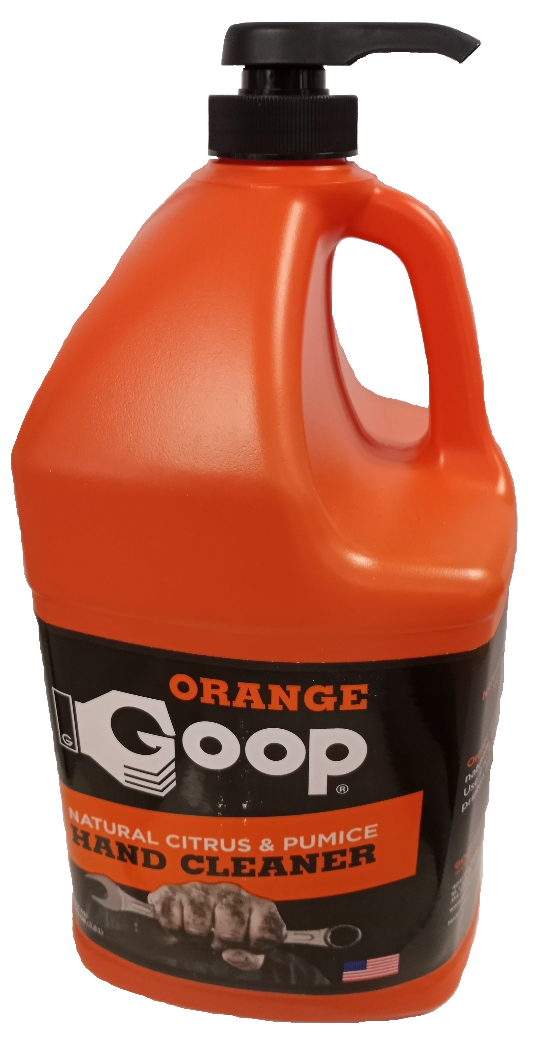 Goop Multi-Purpose Hand Cleaner Orange Citrus Scent and Pumice - Waterless Hand Degreaser and Laundry Stain Remover - 1 Gallon with Pump, Pack of 1