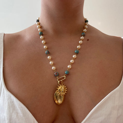 Flower Charm Holder Charm Pendant 14k Gold — JewelsBerryLA