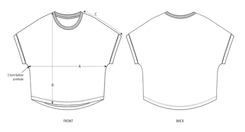 OVERSIZED T SIZE GUIDE