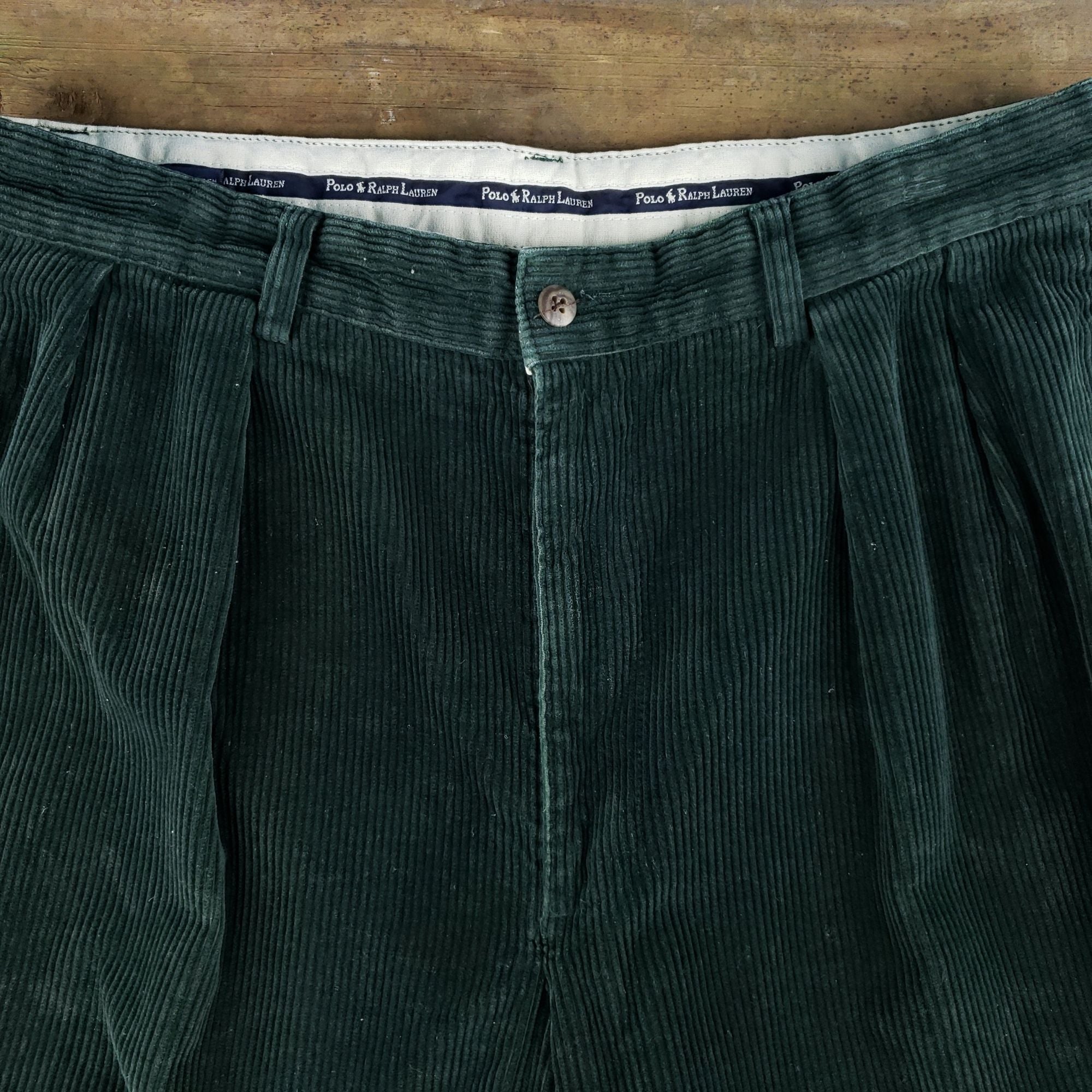 Dark Green Wide Leg Trousers | Parallel – motelrocks.com