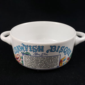 1991 Ljungberg Collection Bon Ton Crawfish Bisque Gumbo Bowl Recipe