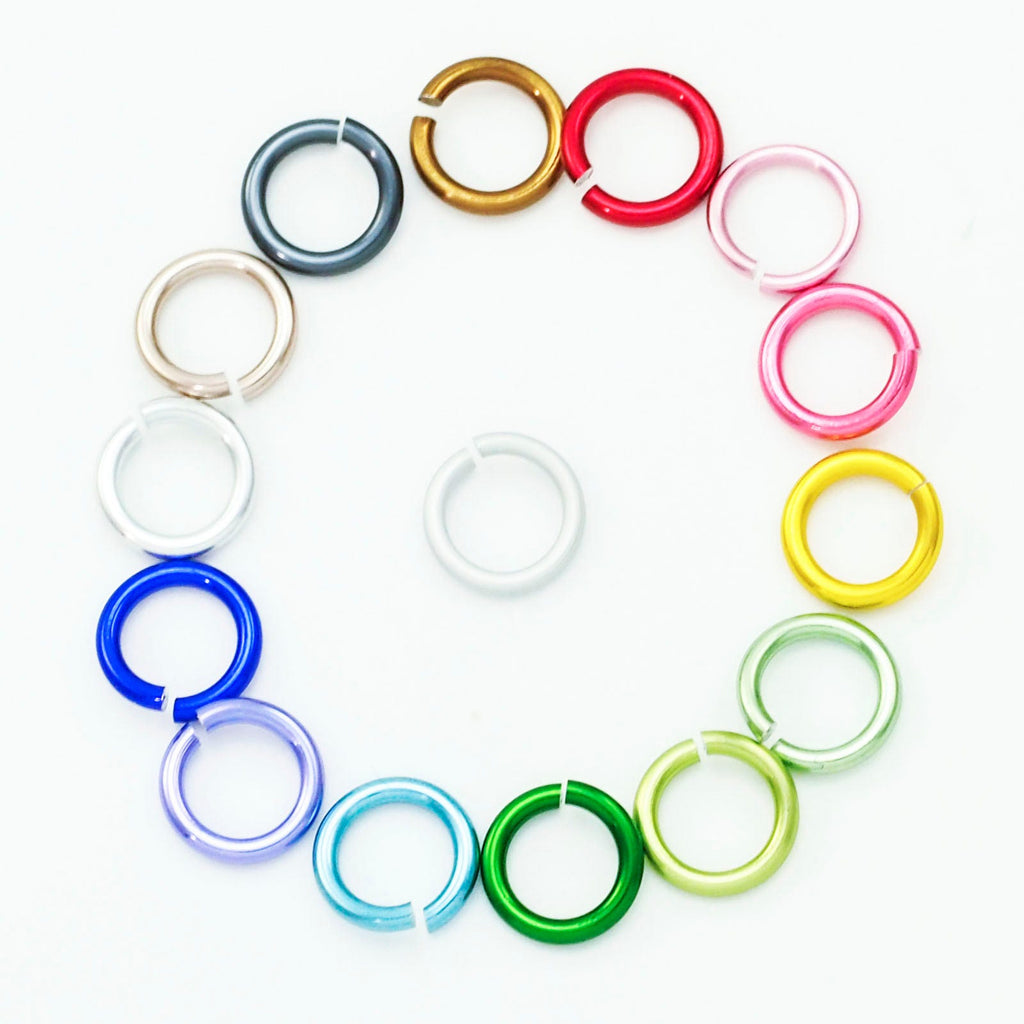 100 Anodized Titanium Jump Rings in 14, 16, 18, 20 or 22 Gauge, You Pi –  Creating Unkamen