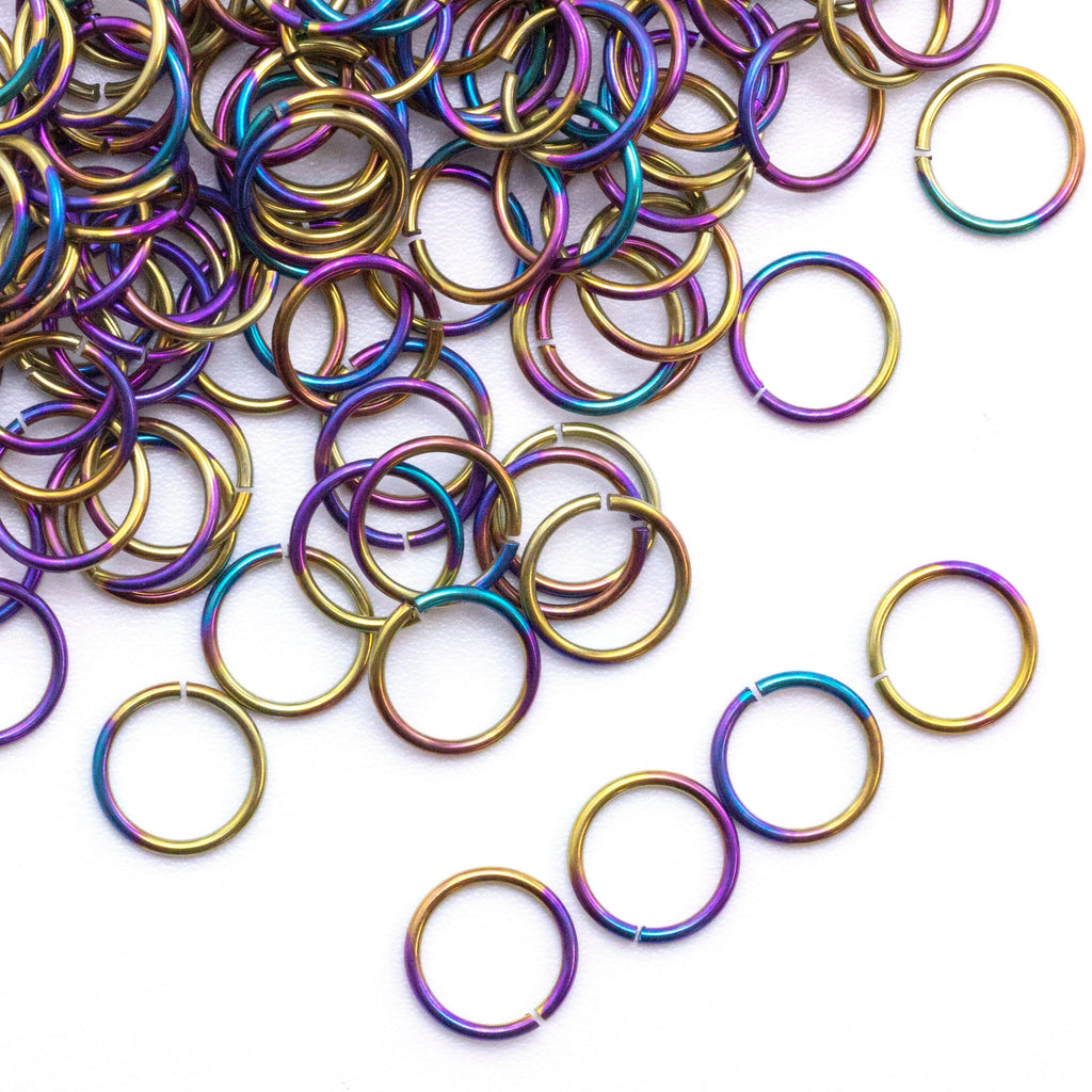 100 Anodized Titanium Jump Rings in 14, 16, 18, 20 or 22 Gauge, You Pi –  Creating Unkamen