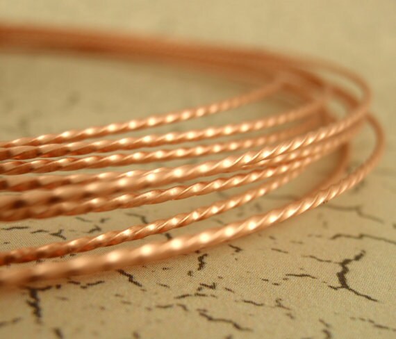 Copper Half Round Rings - 14g 21/128 - perfect for spiral
