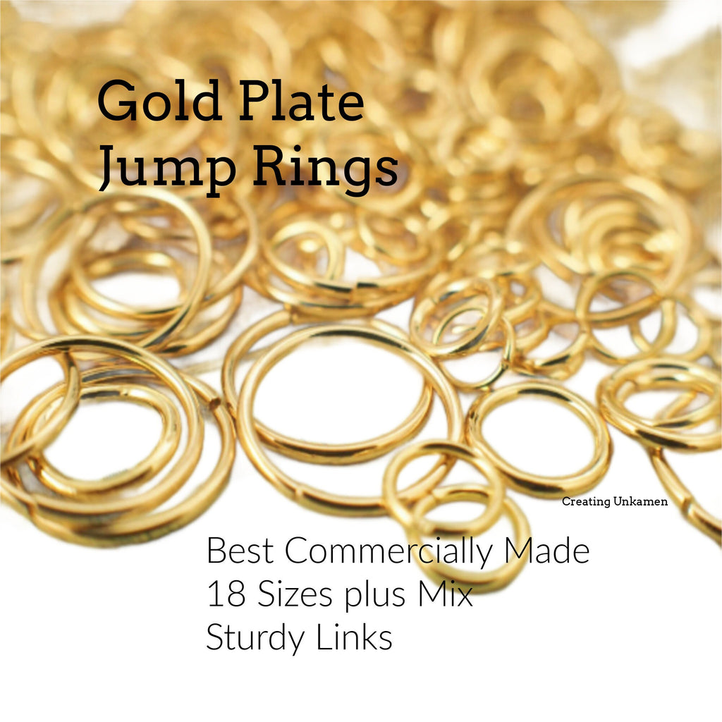 100 15mm OD Fancy Silver Plate, Gold Plate or Gunmetal Jump Rings in 1 –  Creating Unkamen