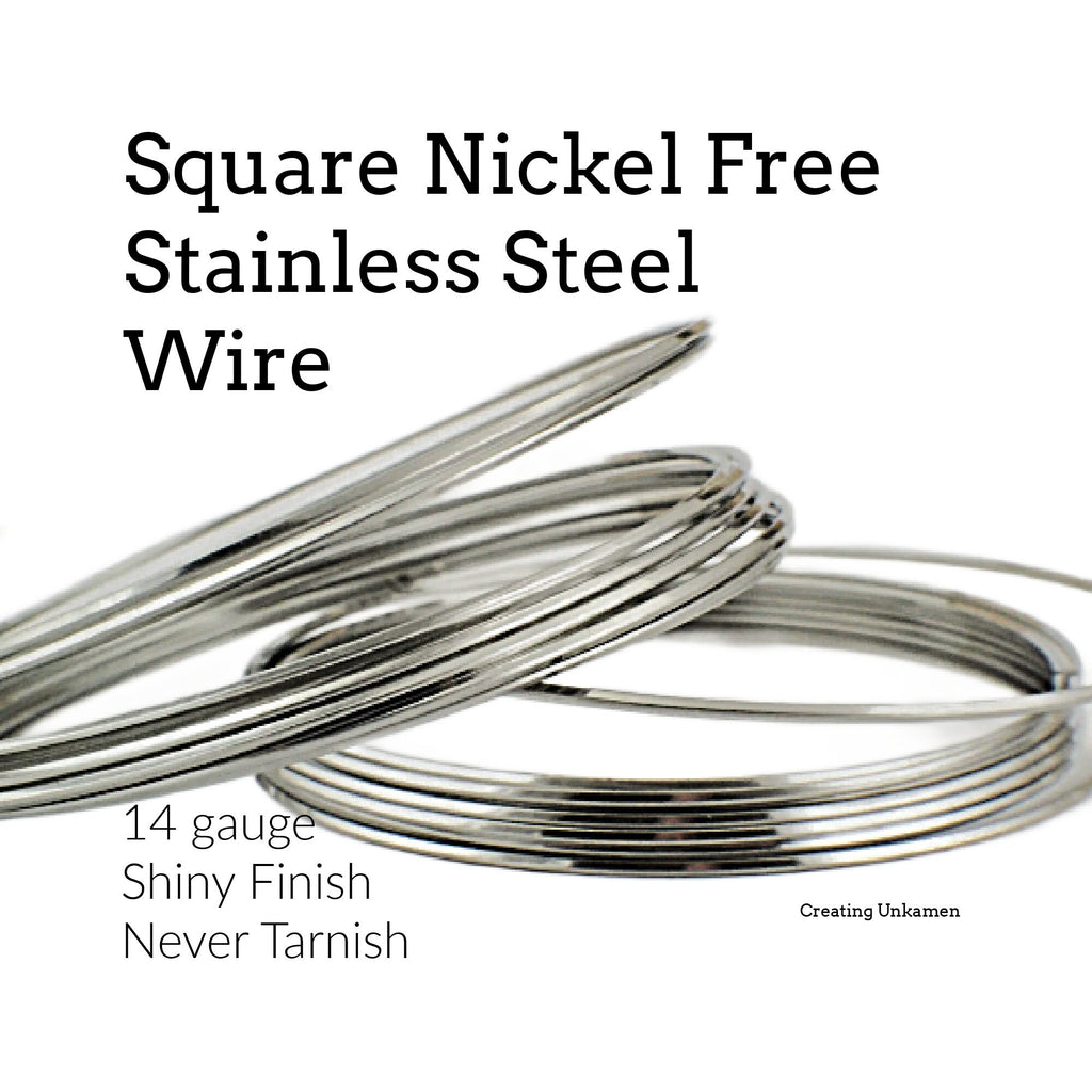 Twisted Square Stainless Steel Wire - Jewelry Grade - You Pick Gauge 2 –  Creating Unkamen