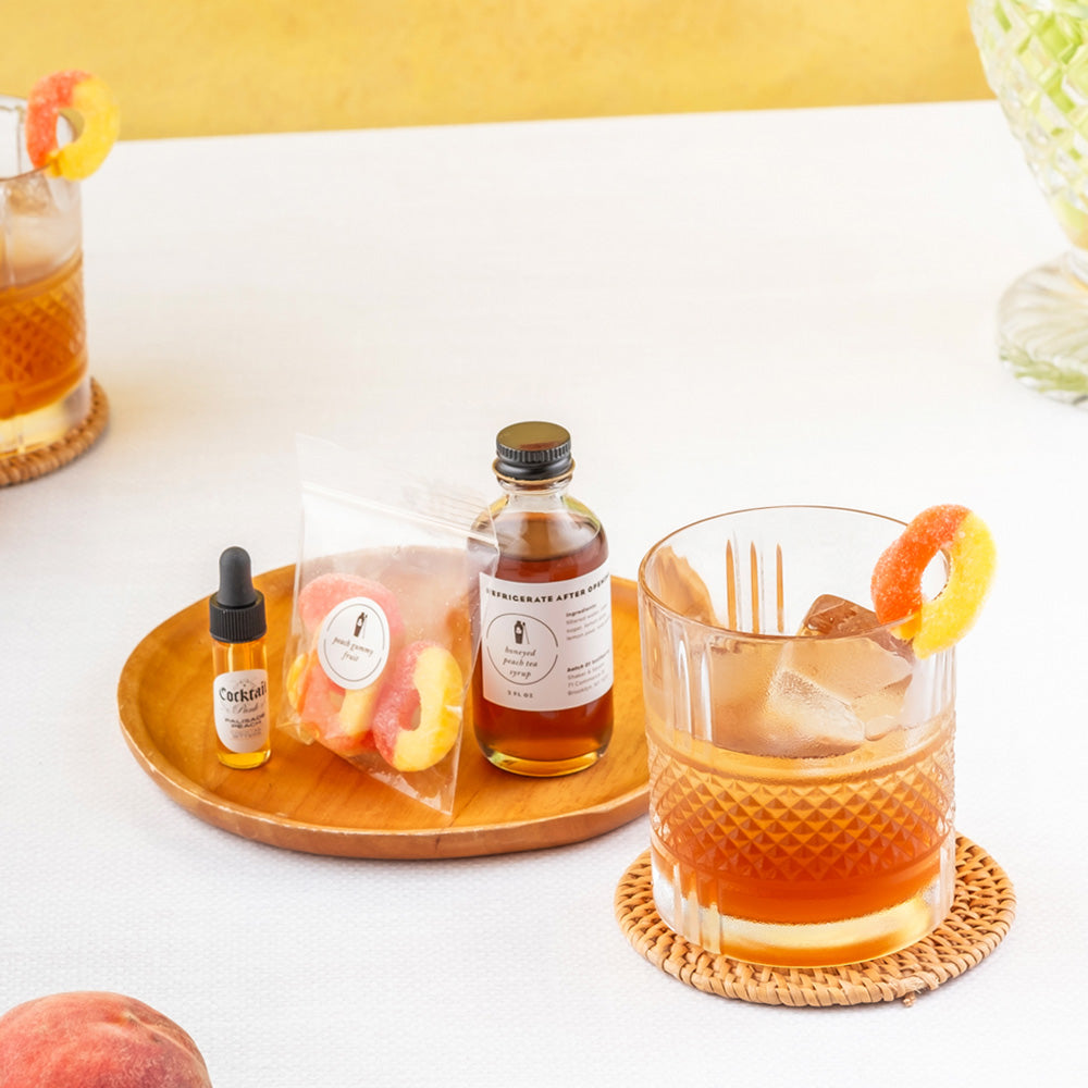 The Backyard Old Fashioned Cocktail Set: Shaker & Spoon Backyard Old Fashioned Kit + Wilderness Trail Straight Wheated Bourbon