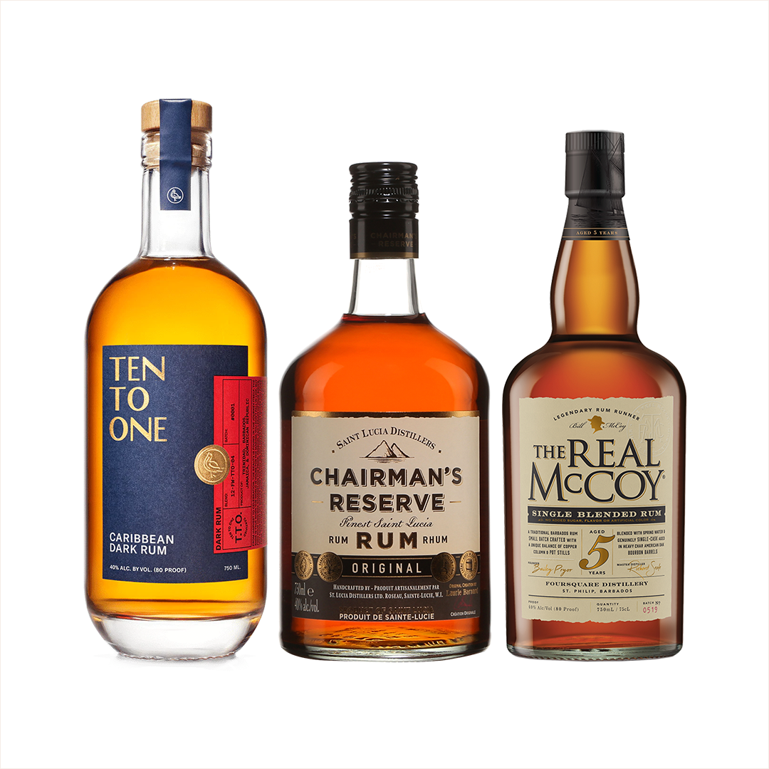 Sun’s Out, Rums Out Set: Chairman’s Reserve, The Real McCoy, Ten to One