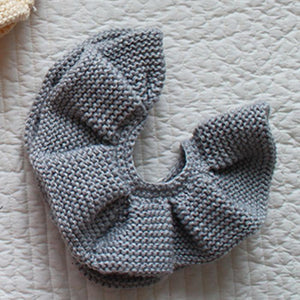 Solid Soft Knitted Bib Baby Gear PocPockets 