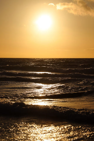 Sonnenuntergang auf der Ostseeinsel Insel Hiddensee in der Ostsee