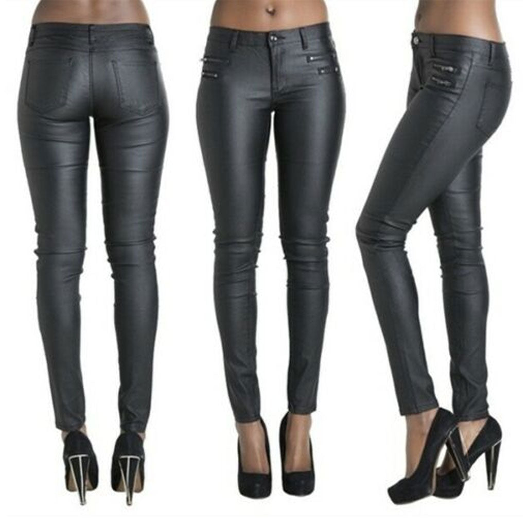 Gryyp Leisure Pants Fashion Women's Leather Pants Sexy Skinny