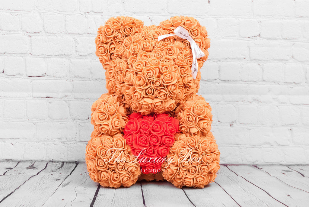 the luxury box rose teddy bear