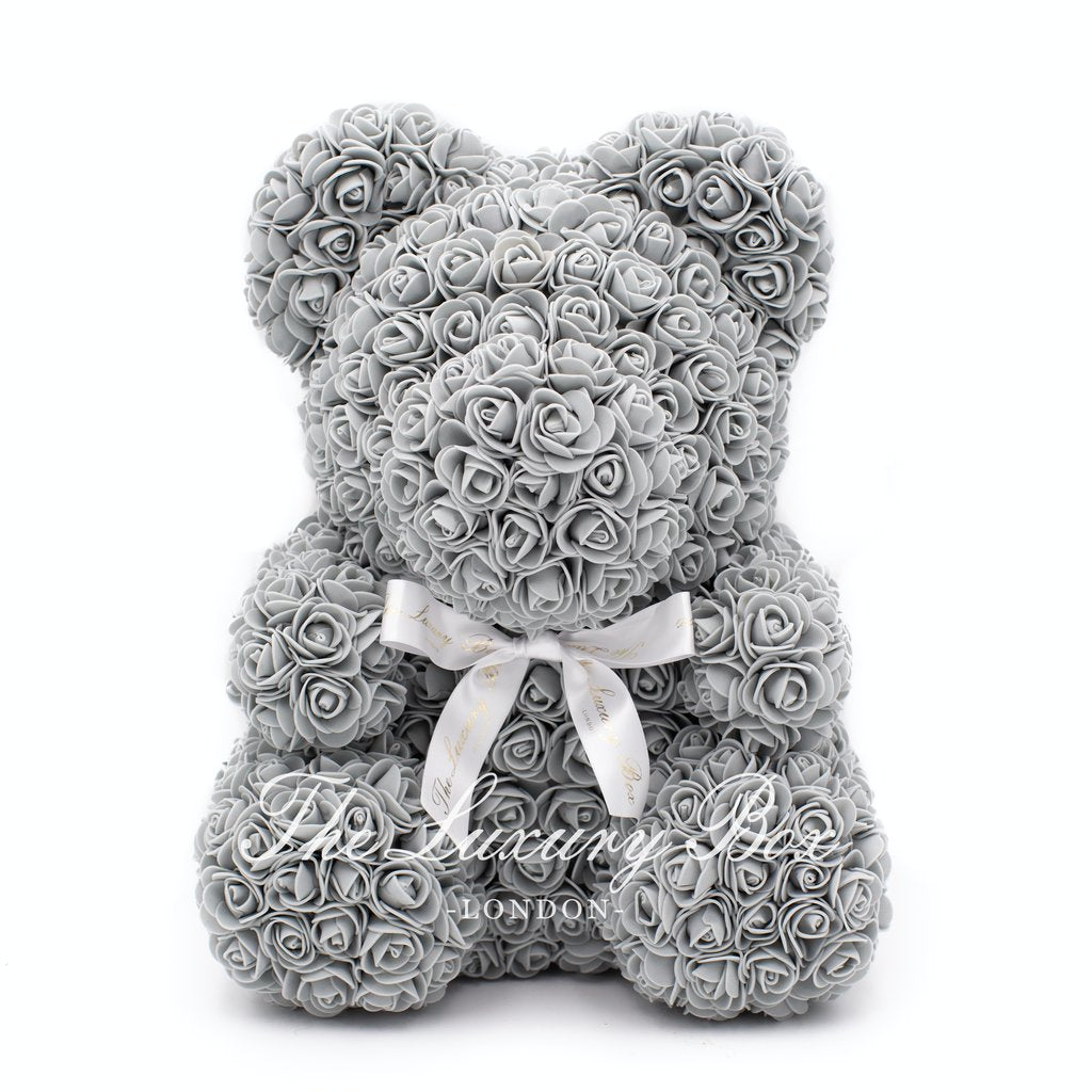 grey rose teddy bear