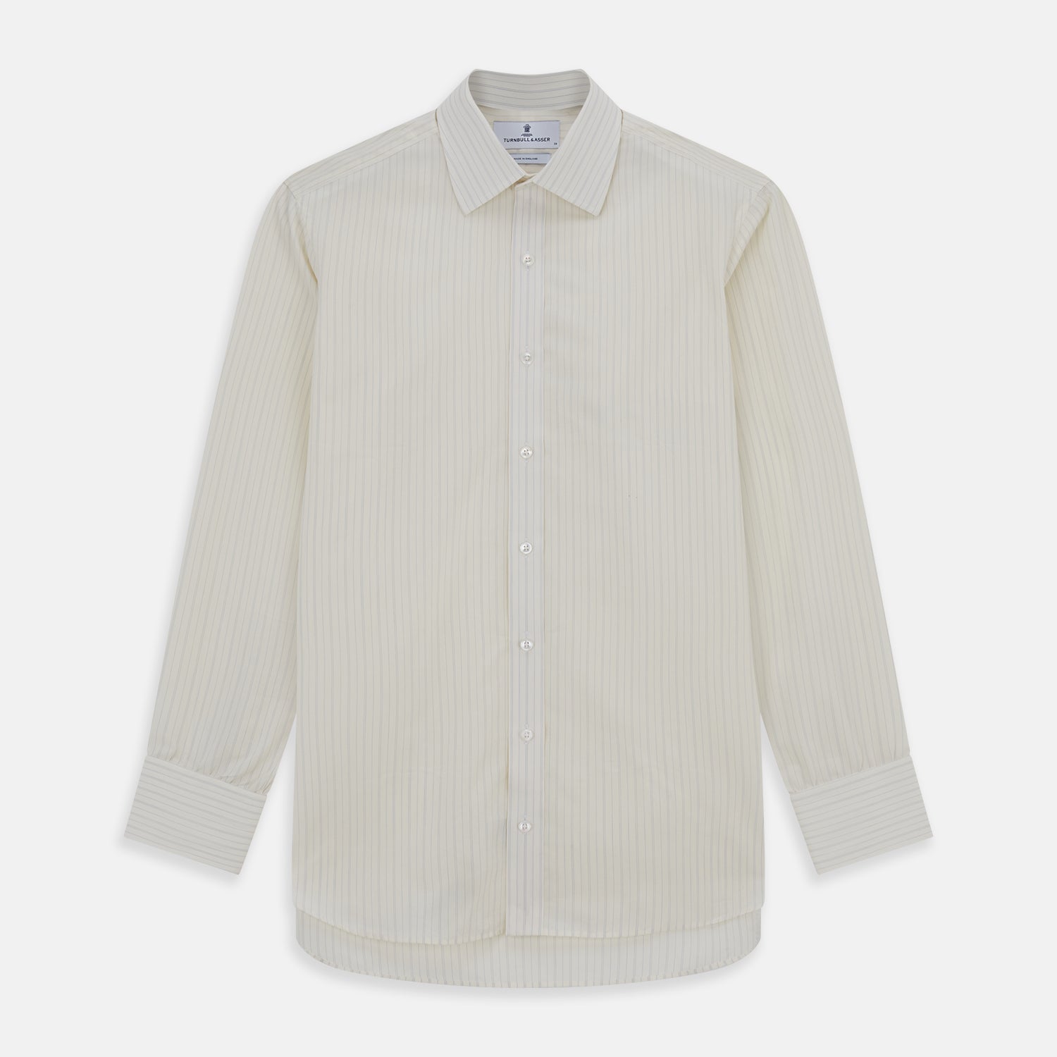 Pale Blue Fine Track Stripe Mayfair Shirt