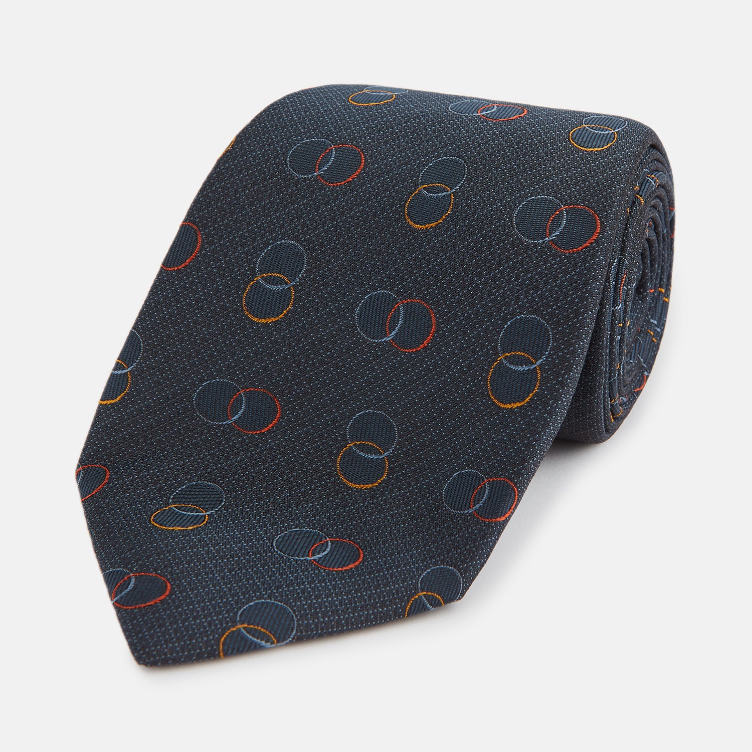 Navy Links Silk Tie product