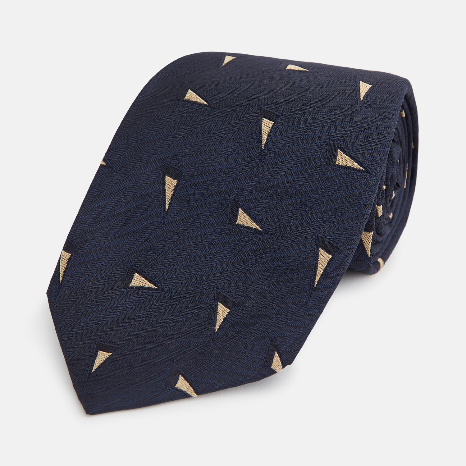 Navy Triangle Silk Tie product