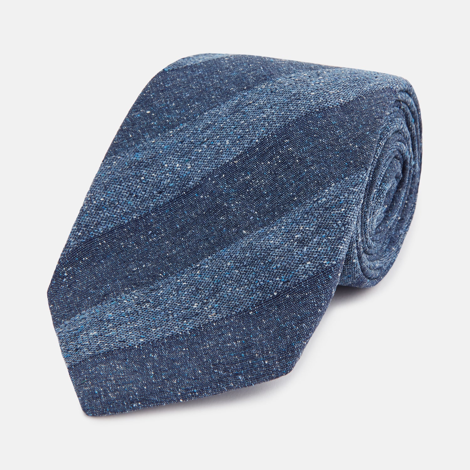 Blue Block Stripe Silk Tie product