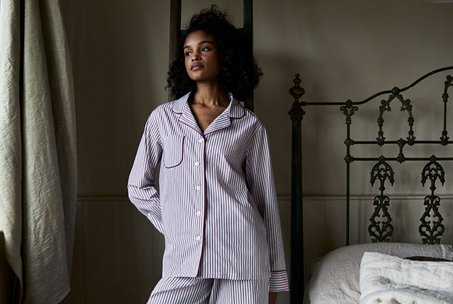 Luxury Pattern Sleep Pajamas, Women's Luxury Silk Pajamas