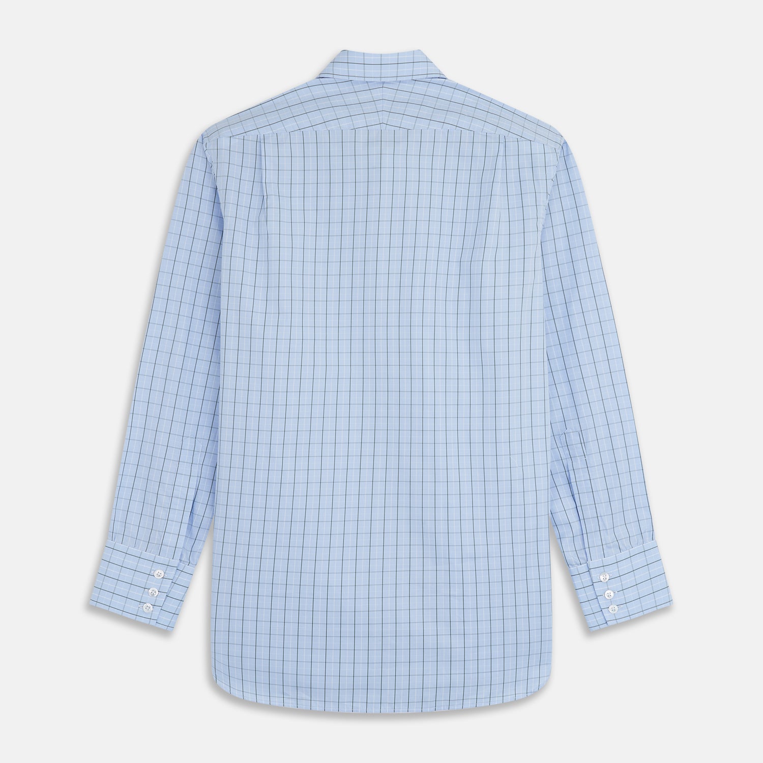 Green Graph Check Regular Fit Shirt with T&A Collar and 3-Button Cuffs